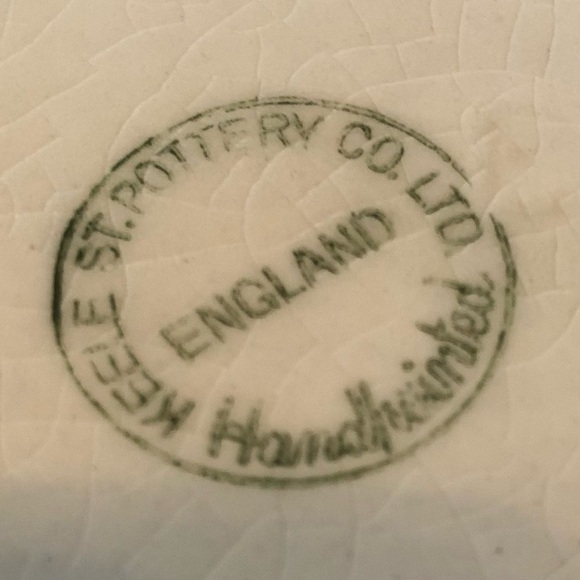 KEELE ST.Pottery,CO. LCD/ England/ hand painted Tea Pot/w cookie jar/cream/sugar - Picture 10 of 10